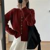 Autumn and Winter Long-sleeved Knitted Cardigan Women's Color Single-breasted Autumn New Fashion Versatile Long-sleeved Sweater Jacket