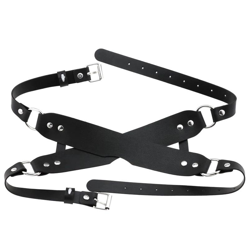 Eye Mask Sex Bondage Adult Game Couples Leather Harness Mask Wearble Costumes For Women Men Cosplay Toys Face Masks Product