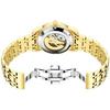 CARLIEN Mens Dragon Collection Limited Luxury Sculpted Dial Golden Automatic Waterproof Watch (Gold)