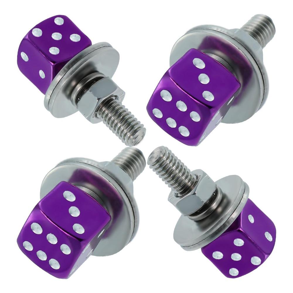 4Pcs Rust Resistant License Plate Screws Anti Loosening Frame Fastener Bolts Vehicle Accessories