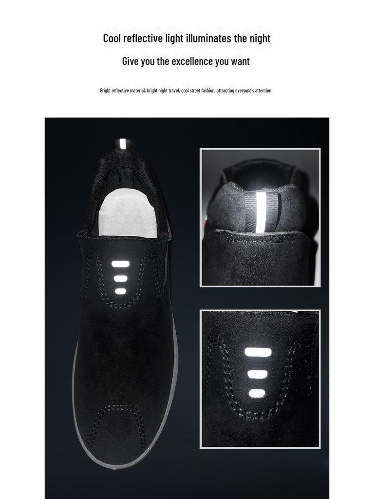 Men's Korean Style Casual Slip-On Shoes - Breathable, Trendy, Large Size