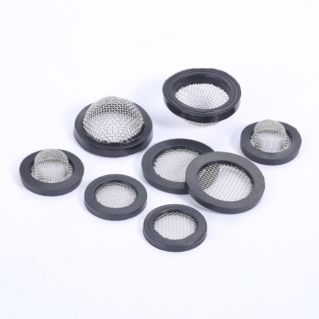 Set 10 Bucăți 1/2" 3/4" Garnitură O-Ring Furtun Garnitură Cauciuc cu Plasă pentru Garnitură Robinet Garnitură Cauciuc Filtre Șaibă Instrument Strecurătoare Chiuvetă