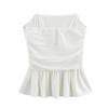 European and American Style, New Women's Clothing, Foreign Style, Fashionable and Fashionable, White Wavy Edge Open Shoulder Tube Top