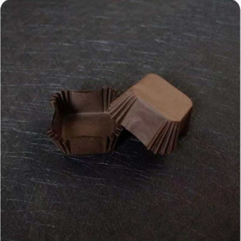 100/250 Stück Mondkuchen Papierhalter Quadratisches Papier Brownie-Förmchen Mittlere Größe 45/50/55/62 mm Xue Meiniang Papiertablett Ölfest Tasse