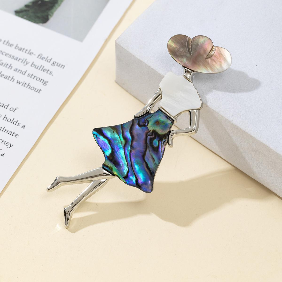 

Натуральный перламутровый женская брошь-подвеска из ракушки для элегантных вуалеток женская брошь ювелирное изделие подарок 82x33 мм 82x33mm