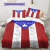 Puerto Rico Pattern Bedding Quilt Set Quilt Cover Pillowcase Home Decoration Birthday Gift (1 * Duvet Cover + 2 * Pillowcase, Without Core)