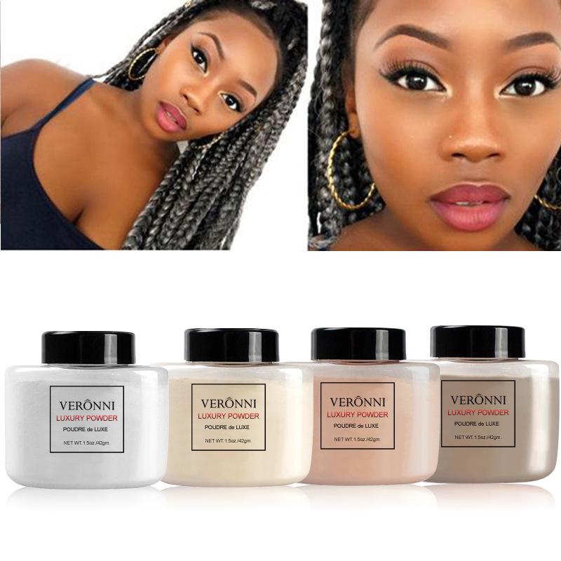VERONNI Bananen Setting Puder: 4 Farben, Locker, Einfache Anwendung, Kein abhebendes Puder