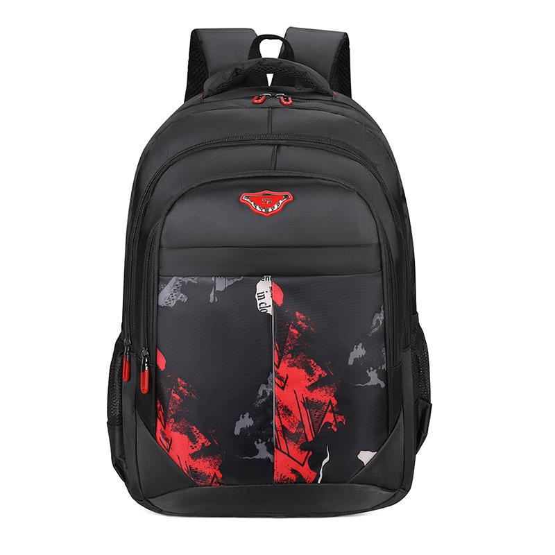 Men s backpack backpack Korean version large capacity junior high school student outdoor schoolbag leisure travel bag красный