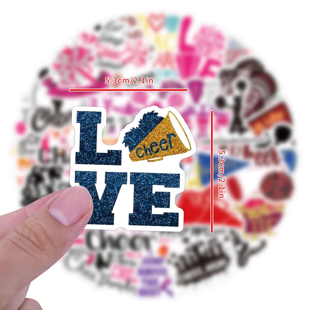 60 Cheer Cheerleading Graffiti Stickers Waterproof Suitcase Laptop Scooter Water Cup Stickers