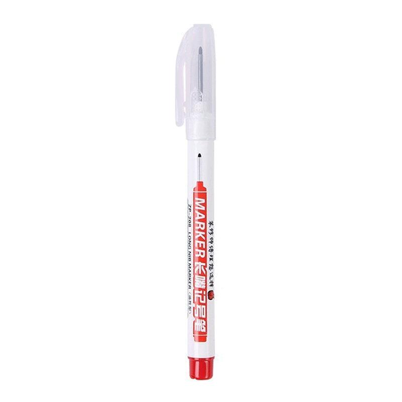 1/3Pcs White 20mm Deep Hole Long Nib Head Markers Pen Set for Metal Waterproof Bathroom Woodworking Decoration Multi-Purpose