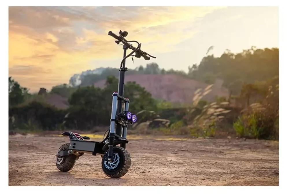 TOURSOR E5B Erwachsener Elektroroller 6000W Dualmotor 60V 40AH Geländereifen Elektroroller für Stadt- und Geländeabenteuer