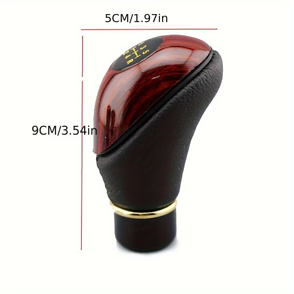Manual Gear Shift Knob Accessory Wooden PU Universal Car Truck 5-Speed Stick Manual Transmission Lever Gear Selector