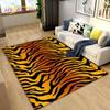 3D Stripe Tiger Print Pattern Area Rug Large,Carpet Rug for Living Room Bedroom Kitchen Doormat Decoration, Non-slip Floor Mat