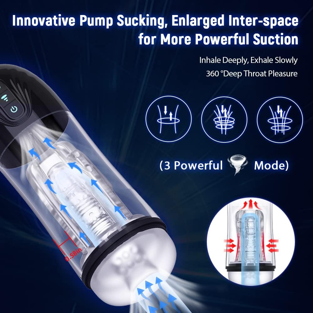Custom Automatic Sucking Male Masturbators Cup Penis Pump for Men's Vibrating Hands Free Adult Sex Toy Machine Stroker Pocket Pussy Realistic