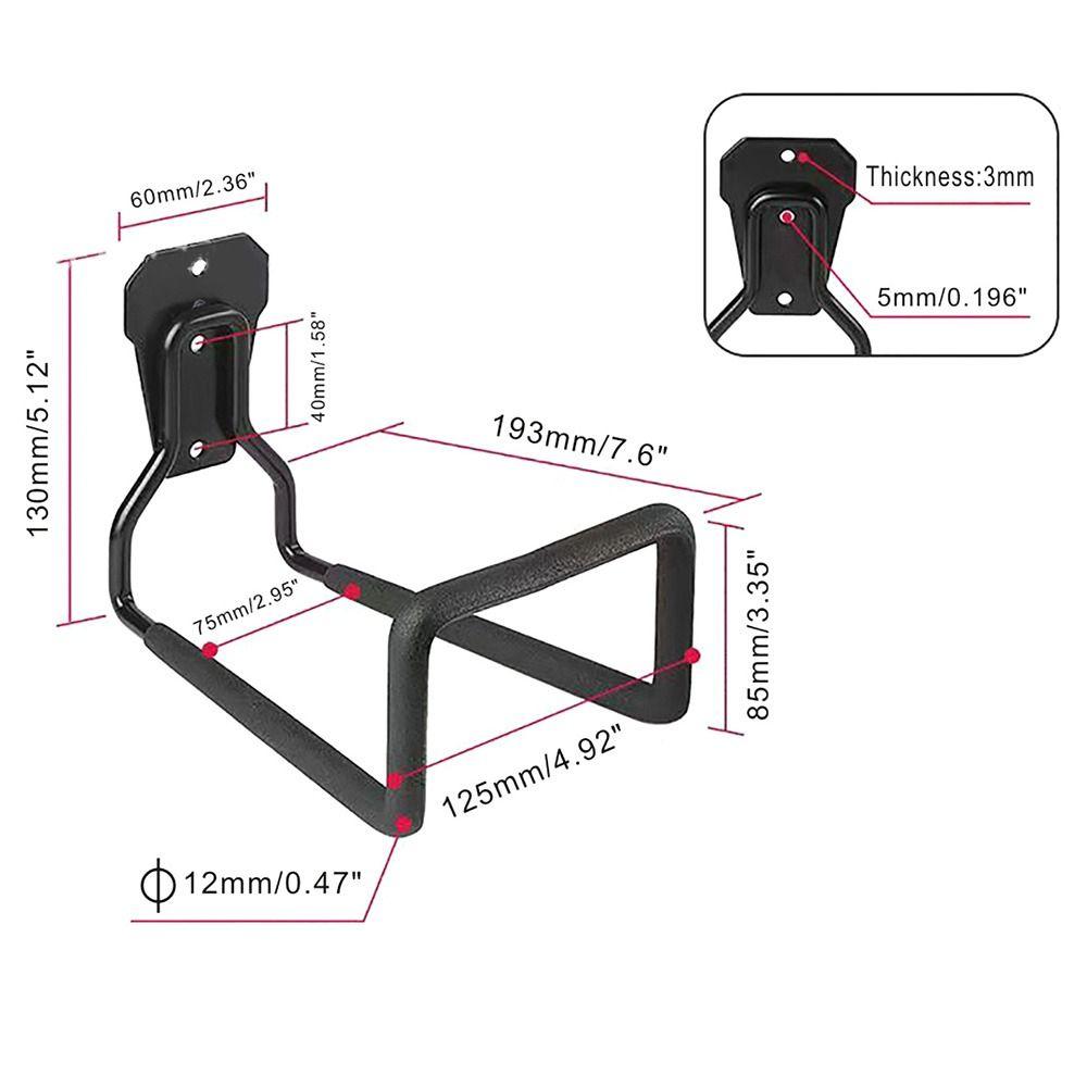 Rust-proof Water Hose Storage Rack Iron Metal Garage Wall Hooks Tool Organization