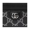 GUCCI Coated Fabric Card Holder Men's Black & Silver 834795-FAFUD-8643