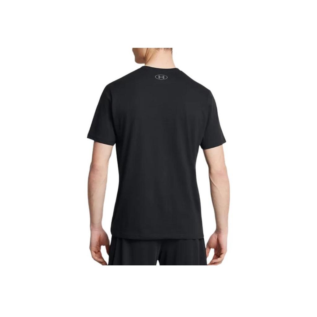 Under Armour Boxed Crew Neck Logo Short Sleeve T-Shirt Men T-Shirts Black Graphite 1386793-001
