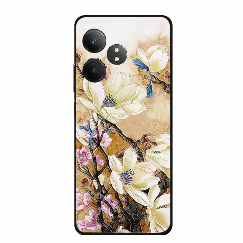3D Emboss Case For Realme GT Neo6 Neo 6 SE 6SE Phone Case Flowers Silicone Soft Coque For Realme GT 6 T 6T Back Cover Case Funda