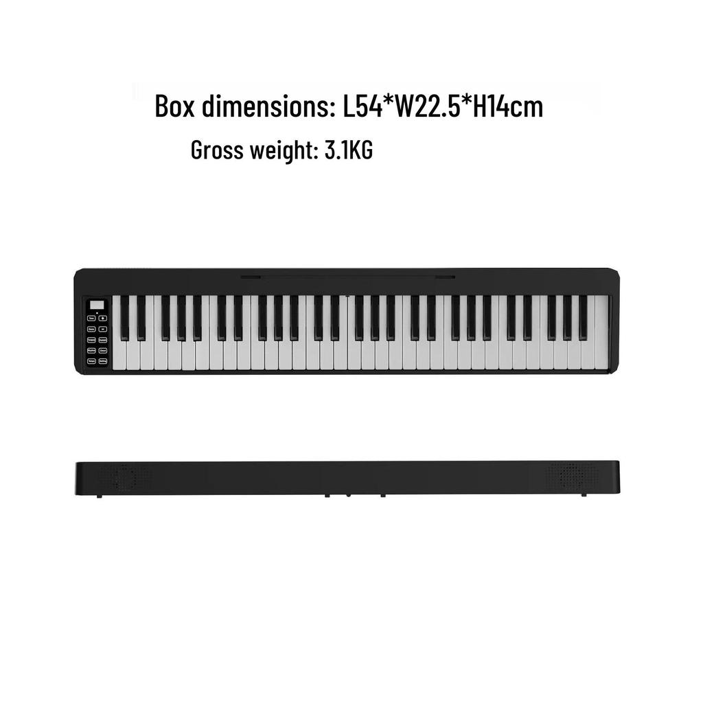Portable 61-Key Foldable Electronic Piano Keyboard for Beginners and Adults