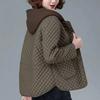 Autumn Winter Mom's Jacket Women Lightweight Cotton Coat Korean Middle Age Hooded Cotton Padded Jacket Female Casual Tops