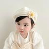 Princess Baby Girl Beret Sweet Flower Infant Baby Hat Solid Color Lace Kids Children Spring Autumn Artist Painter Cap