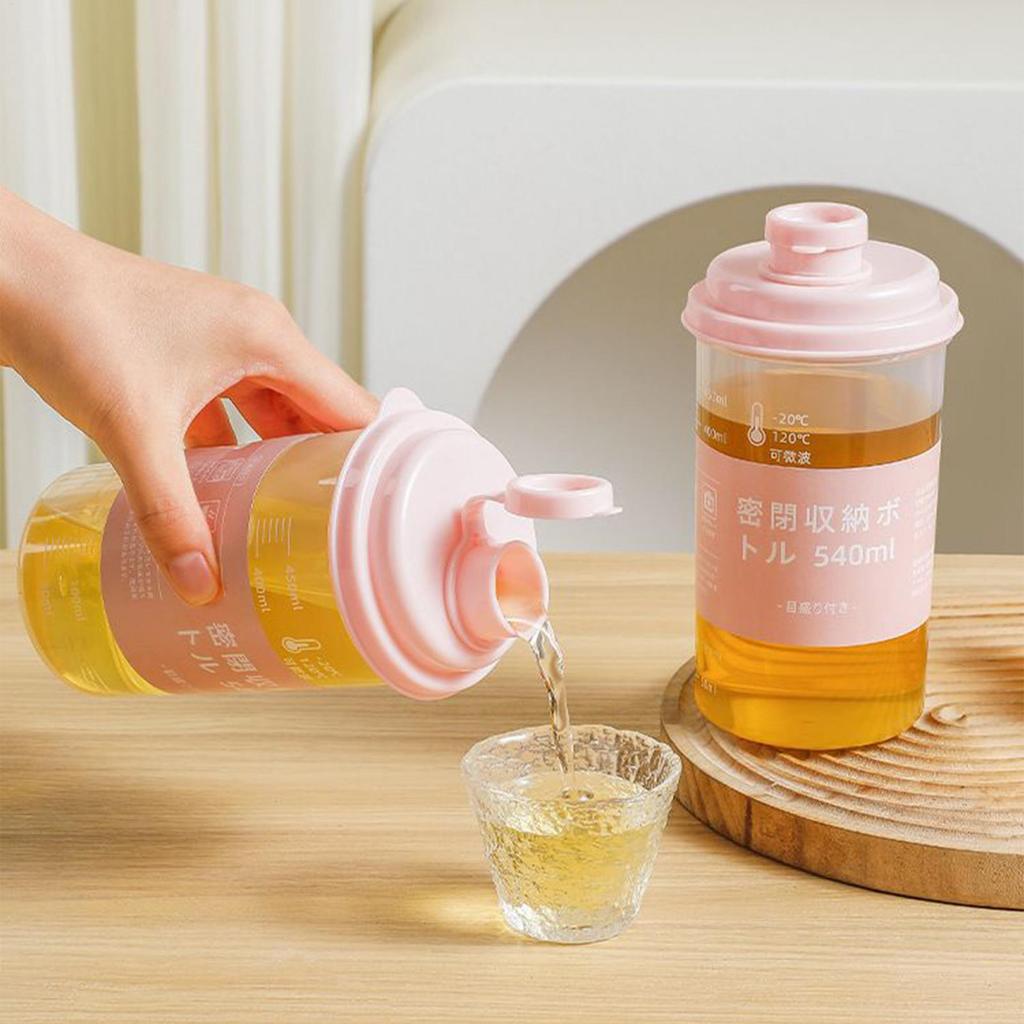 Water Bottles 540ml Clear Drinkware With Scale Anti-Leak Water Bottles Large Capacity For School Gym Travel Outdoor Women Men