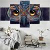 5 Pieces Wall Art Canvas Painting Abstract Animal Owl Head Modern Home Decoration Pictures Modular Living Room Bedroom