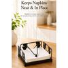 Eisen-Serviettenhalter Massivholzsockel Papierspender Taschentuchspender Taschentuchhalter Hotel Café