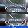 Compatible with Center Console Air Conditioner Volume Knob Caps Panel Trim Decorative Frame Aluminum Alloy Rings Interior Accessories for Chevrolet