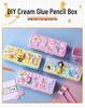 Doppelschichtige Stiftebox: Kinder DIY Handgemacht Creme Kleber Hülle für Grundschüler - Geburtstagsgeschenk