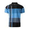 Summer Men's Casual Striped Printed Short Sleeved Polo Shirt
