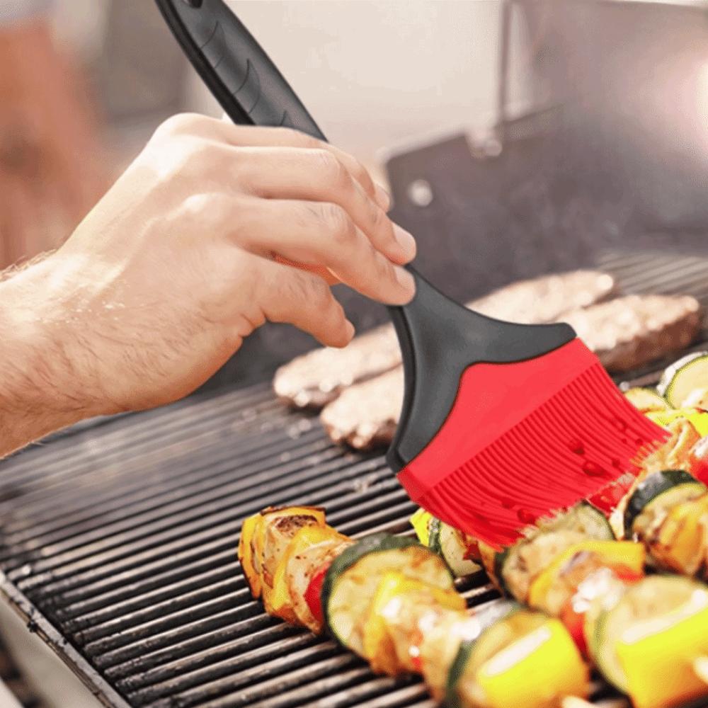 2PCS Widened Barbeque Brush Detachable Pastry Brush Extra Large Silicone Basting Brush  Baking