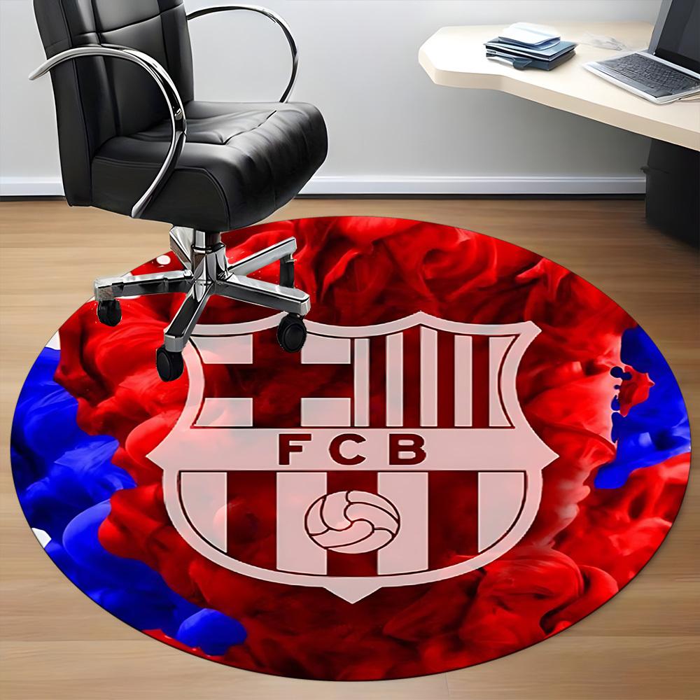 1pc Barcelona Football Office Round Area Rug, Under Office Chairs Bedroom Living Room Home Decor A1016272