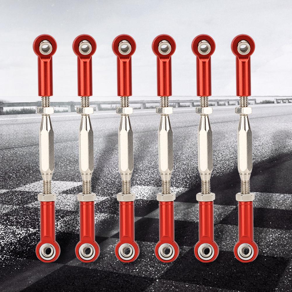 6 pcs 81mm Aluminum Servo Links Tie Rod Set for RC Car Accessories