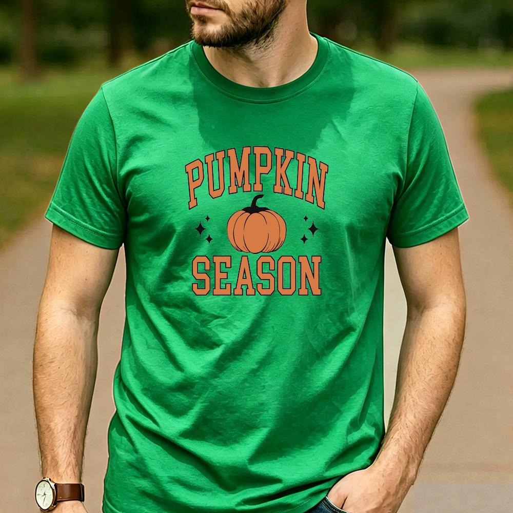 Vintage Pumpkin Season Pumpkin Spice Graphic T Shirt Unisex Cotton Short Sleeve Happy Thanksgiving Autumn Fall Casual Outfit Tee