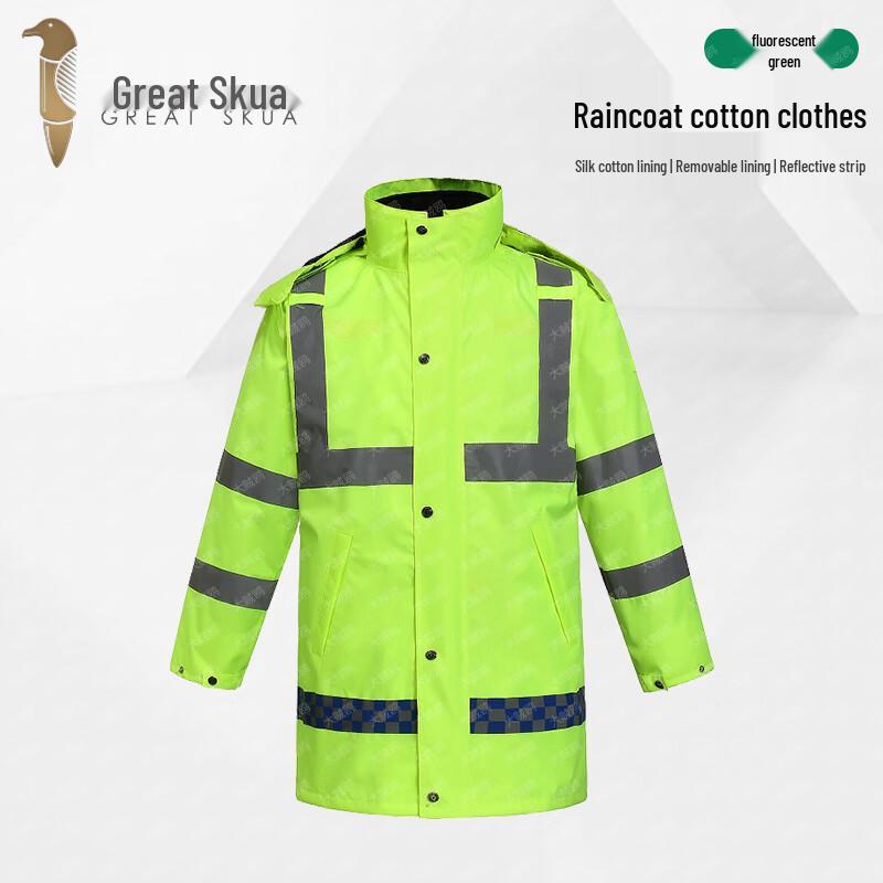 High-Visibility Reflective Work Raincoat