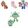 Komplettes Set aus 4 Stück Robocar Poli Ambe Roy Helly Transformer Spielzeug für Kinder Osterdekoration
