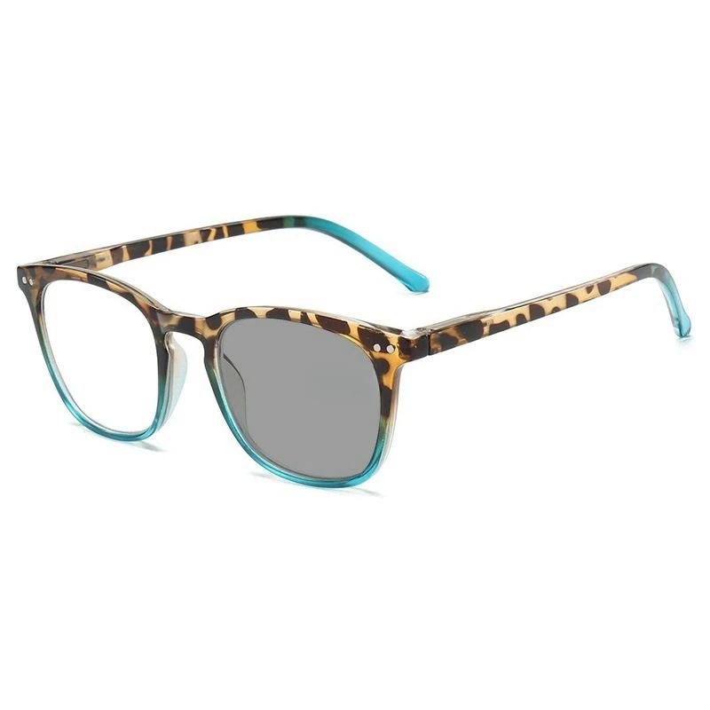 New Fashionable Photochromic Women's Reading Glasses Retro Neutral High-definition Tortoiseshell Frame Anti Blue Light Glasses