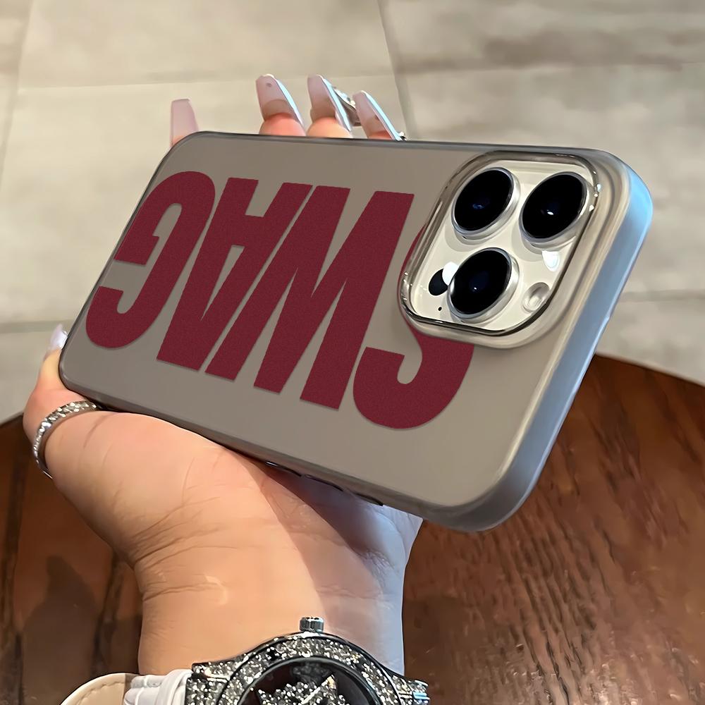 

SWAG Red Font Design Phone Case For IPhone 17 16 15 14 Pro 13 12 11 Max Plus 7 8 Plus 2020 Shockproof Soft Silicone Cover iphone 11 Pro