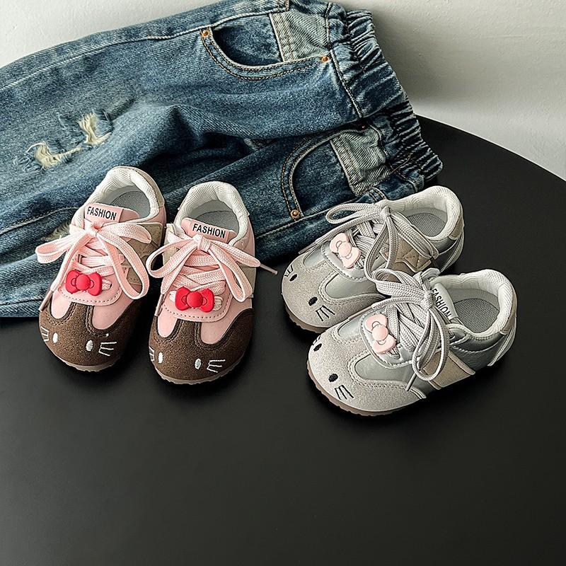 Girls shoes 2025 autumn new girls baby German training shoes cartoon casual sports shoes breathable soft sole