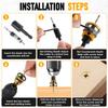 SHGO-Woodworking Adjustable Depth Step Drill High-Speed Steel Limit Four Edge Countersink Drill Screw