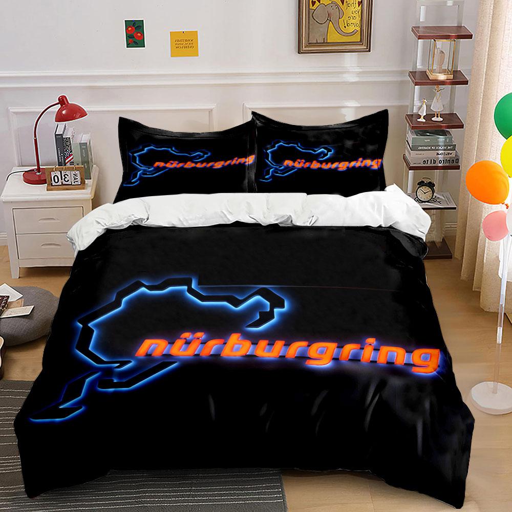 Circuit outline with Nürburgring. Bedding sets Duvet cover sets Duvet covers Pillowcases(1*Duvet Cover 2*Pillowcases without duvet insert) 135x200cm
