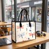 Cute Dragonfly Printed Tote Bag Casual Reusable Daily Shopping Handbag for Women Outdoor Travel Use
