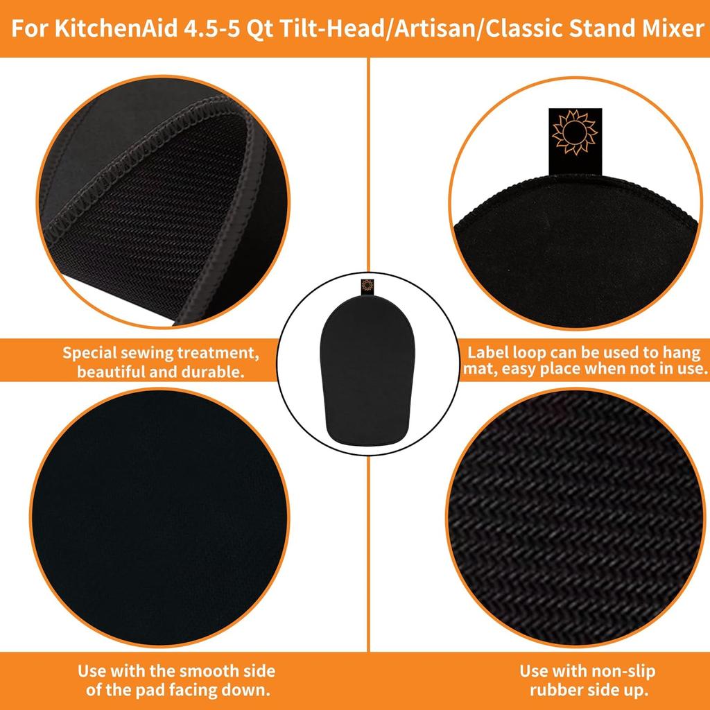 Posuvná podložka pro mixér Kitchenaid, Podložka pro posouvání mixéru, Kompatibilní s Kitchenaid 4,5-5 Qt stojanovým mixérem s výklopnou hlavou, Kuchyň