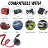Solar Panel SAE to SAE 4Pin Adapter Adaptor Portable Converter 10Awg Waterproof Dustproof Cap Extender Replacement
