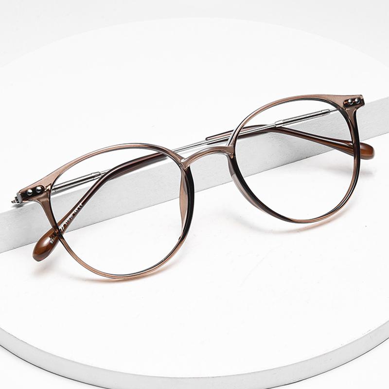 Xiaomi Cold Brown Glasses Frame For Women Myopia Glasses Big Face Slim And Trendy Non-face Glasses Frame For Ultralight 9531