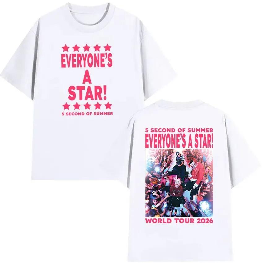 Seconds of Summer Everyones A Star World Tour Merch Tshirt UNISEX Women Cotton Clothing Fashion Hiphop Short Sleeved Tee