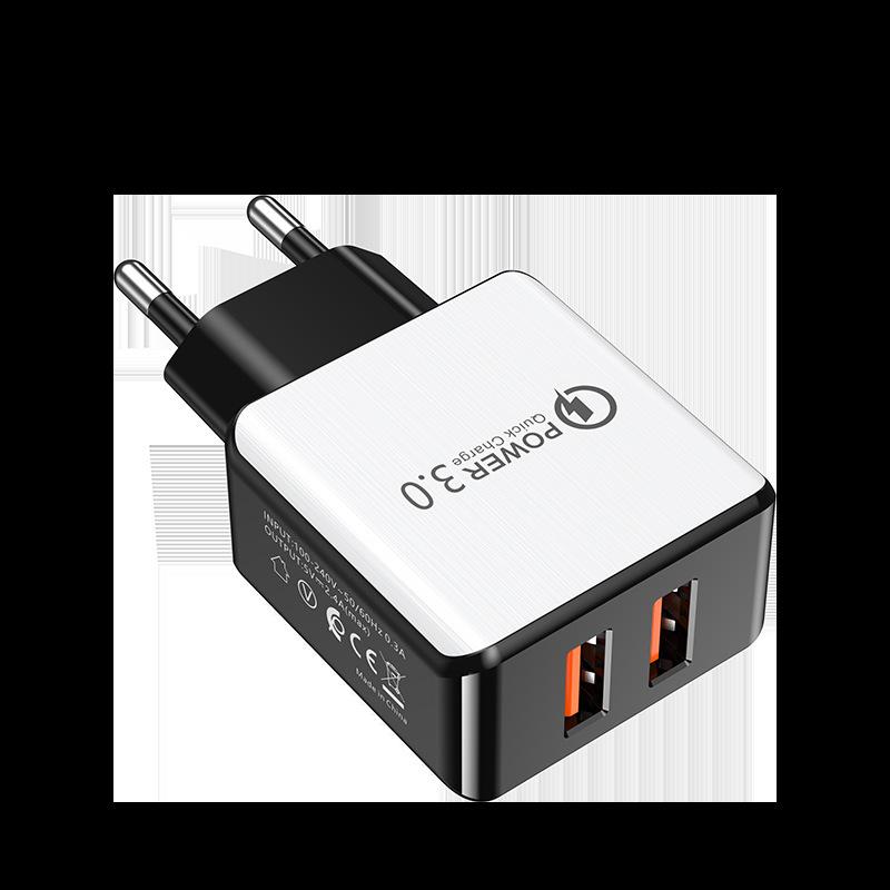 

Европейская многоинтерфейсная зарядная головка 2А подходит для Android, Apple, универсальная для мобильных телефонов, дорожное зарядное устройство, черно-белая 2A black