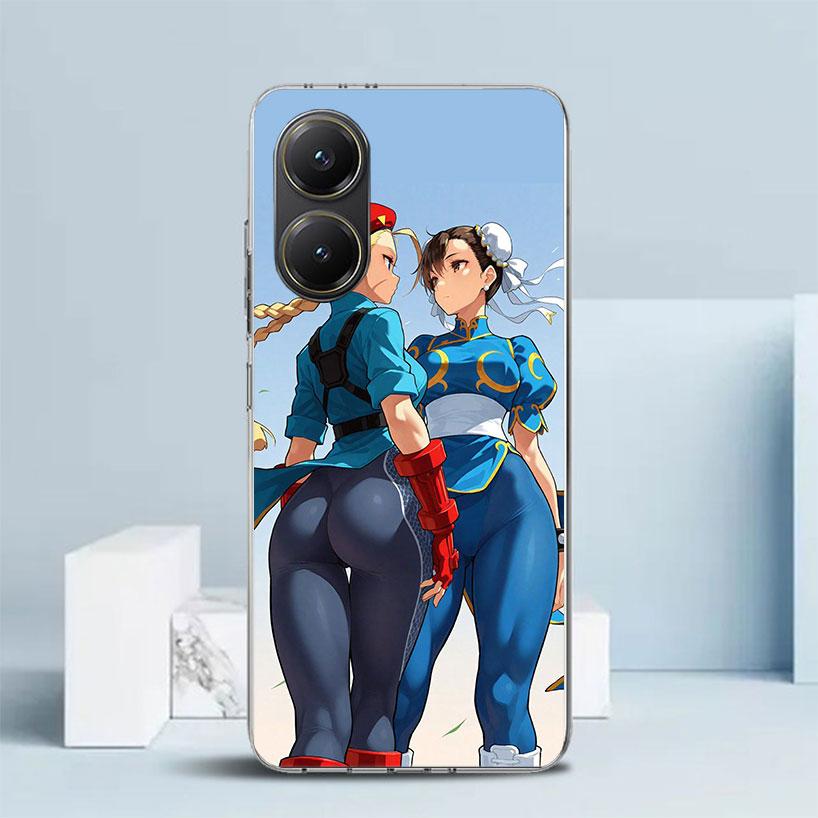 ChunLi S-Street F-FighterS Soft Cover for Xiaomi Poco F7 Ultra X7 X6 X5 Pro M7 Phone Case Redmi 15 15C 13 13C 12 12C 10 10C Prin