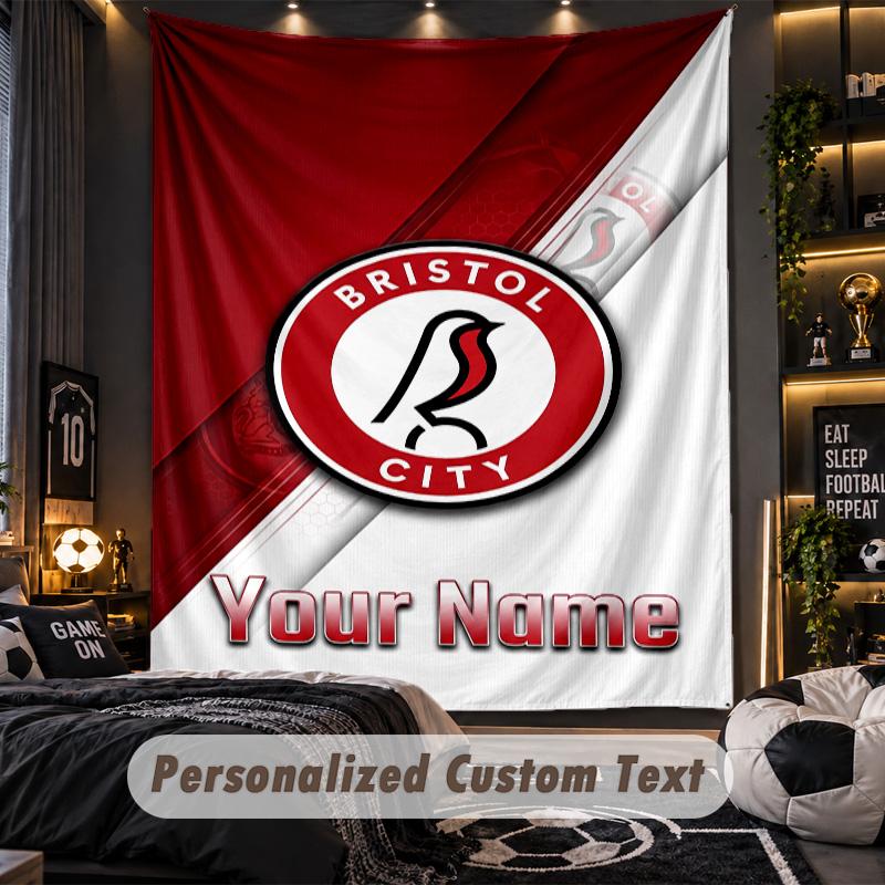 TapestryBristol City Custom Name Text Personalized Wall Hanging Tapestry Home Wall Decor